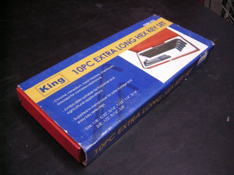 King 10pc Extra Long Hex Key Set