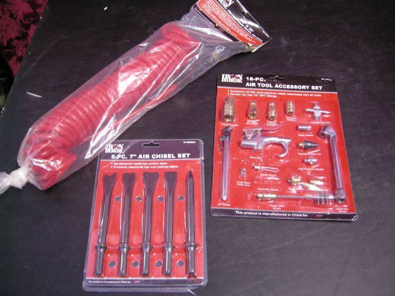 Iron Horse Air Chisel and 2 Accessory Sets