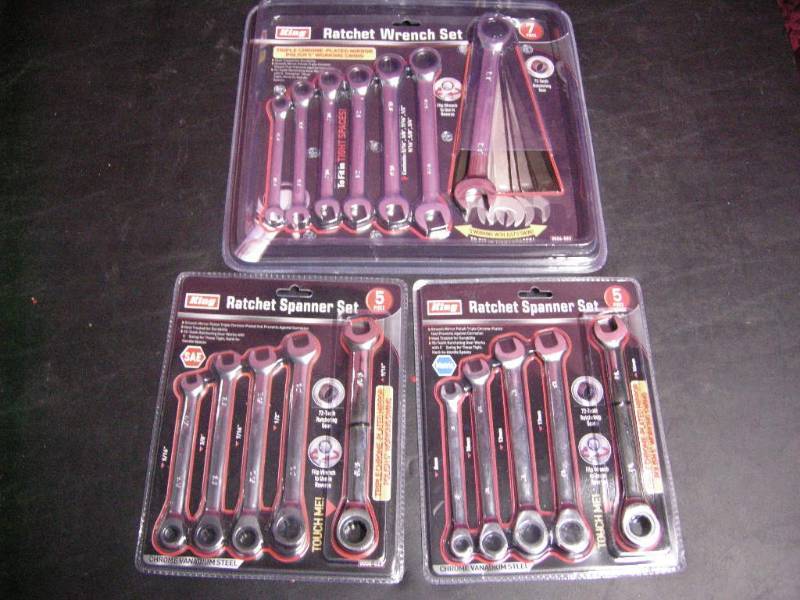 3 King Ratchet Spanner Sets