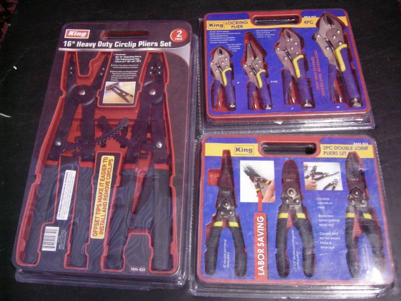 King Circlip-Locking-Double Joint Pliers Sets
