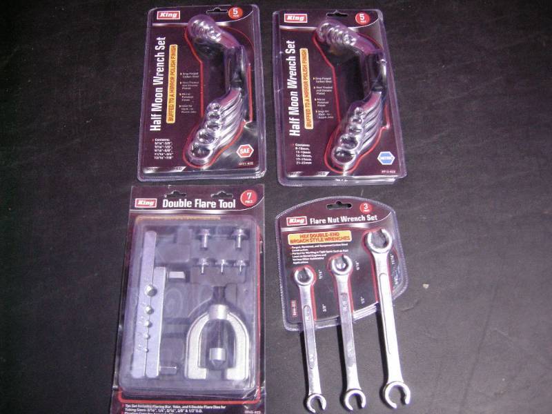 King Flare Tool, Wrench Set, Half Moon Wrenches
