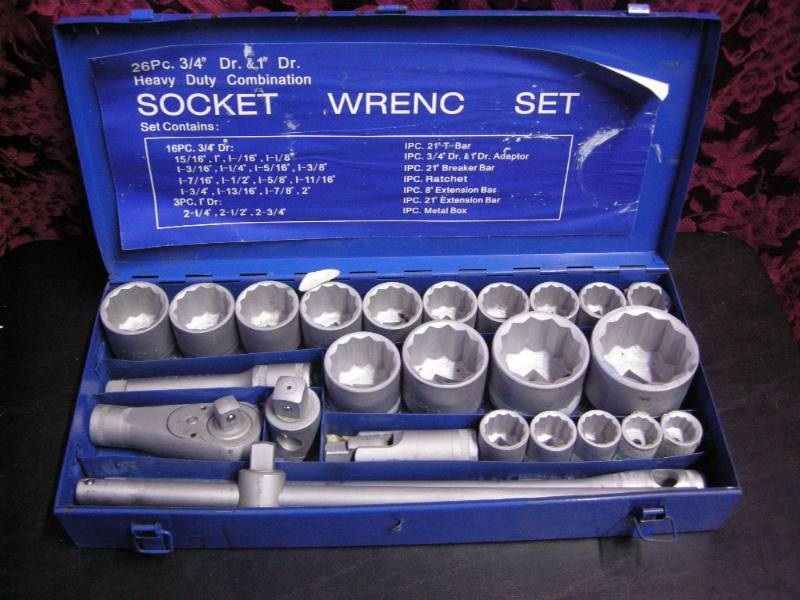 Heavy Duty 26pc 34 and 1 dr Socket Set