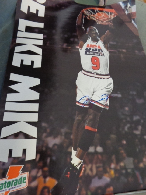 lot 42 image: Signed Michael Jordan Team USA Poster