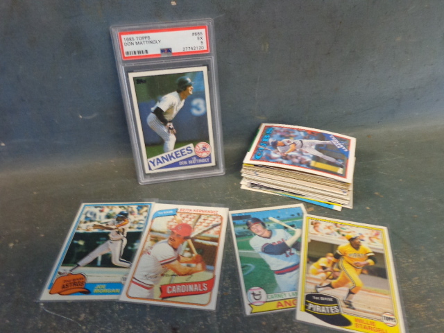 lot 51 image: 50 MLB Infielders with Graded Don Mattingly Card