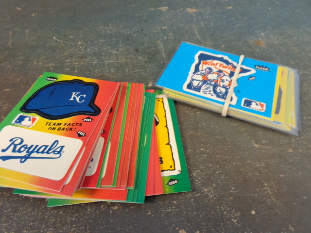 lot 55 image: Vintage MLB Team Sticker Cards