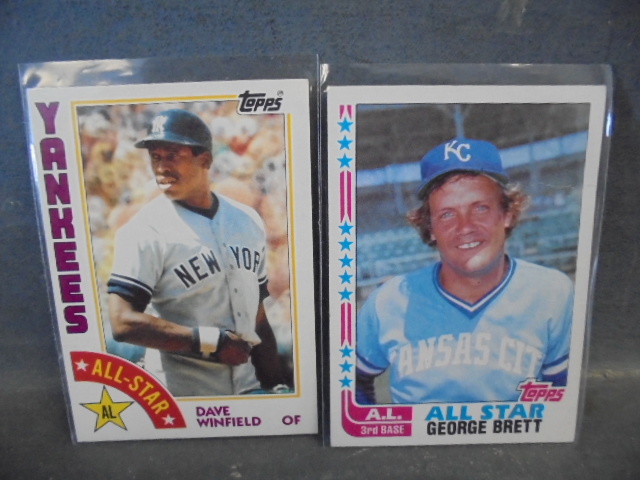 lot 8 image: MLB Allstar Cards with Vintage Brett and Winfield