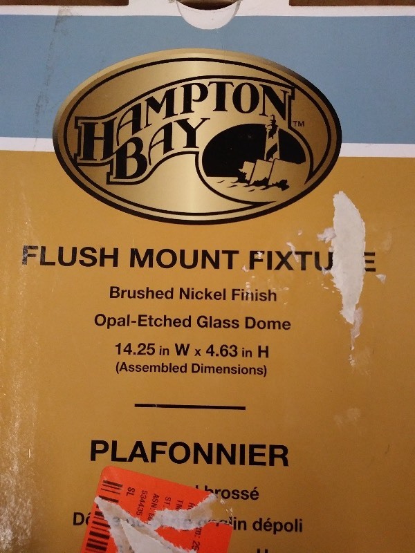 Hampton Bay Flush Mount Fixture