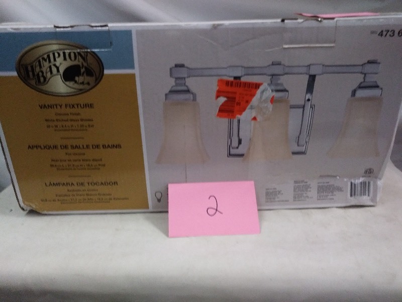 Hampton Bay 3 Light Vanity Fixture
