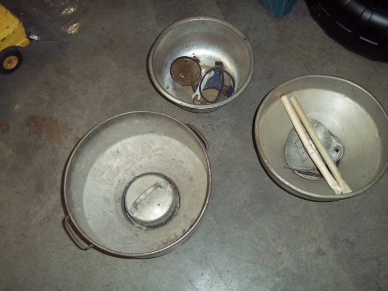 lot 70 image: Set of 3 large milk funnels