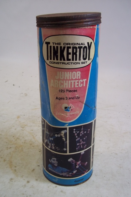 lot 101 image: Vintage Tinker toy construction set