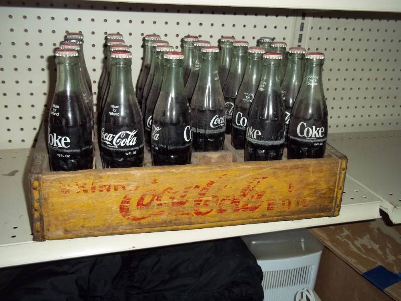 lot 189 image: Case of Coca-Cola Bottles, unopened, with case