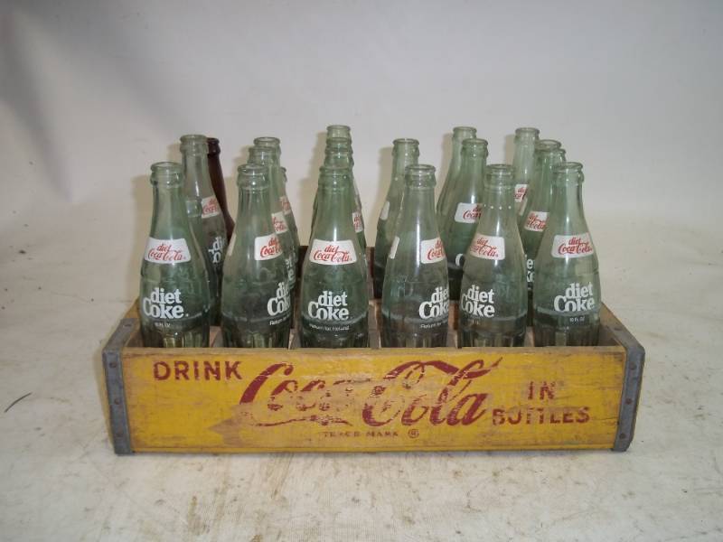 lot 193 image: Diet Coca-Cola Bottles and wooden Crate