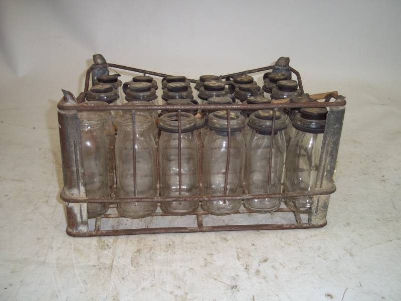 lot 195 image: Vintage Milk Sample Bottles