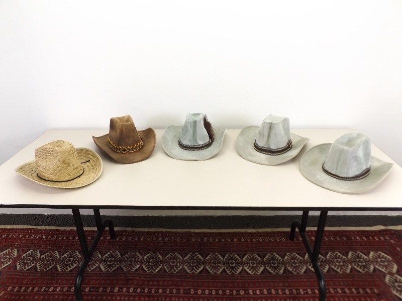 lot 25 image: Lot of 5 NOS Suede, etc. Cowboy Hats