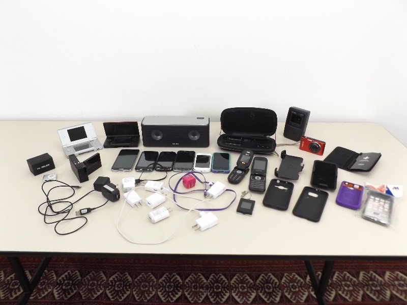 lot 38 image: Lot of Used Cell Phones, PSPs, Accessories, etc.&nbsp