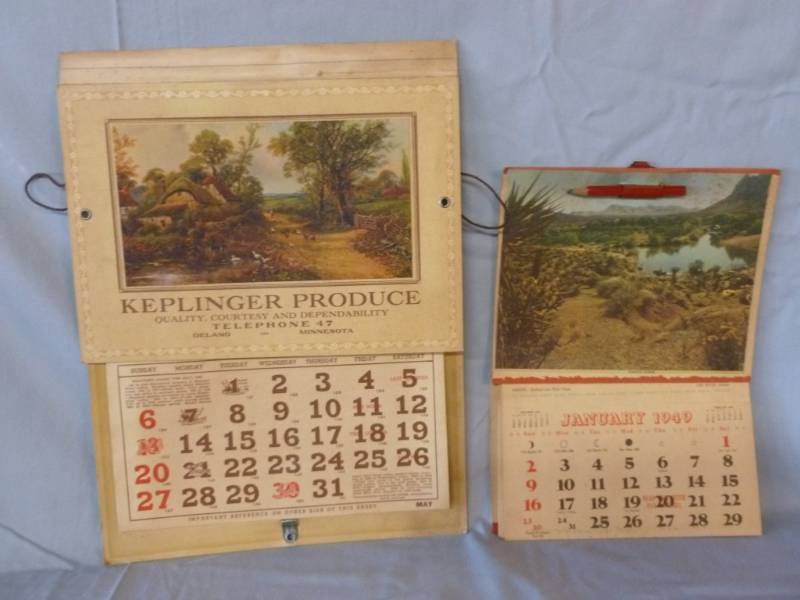 lot 43 image: Vintage Advertisement Calenders