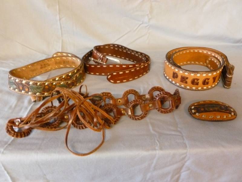 lot 60 image: Leather Belts