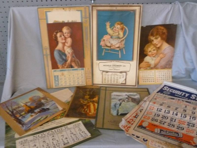 lot 129 image: Vintage Advertisement Calenders