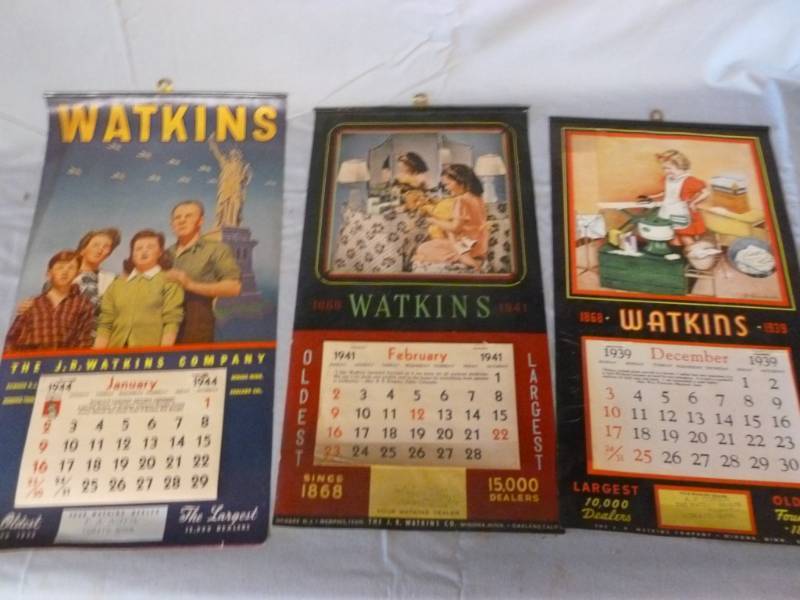 lot 131 image: Vintage Advertisement Calenders