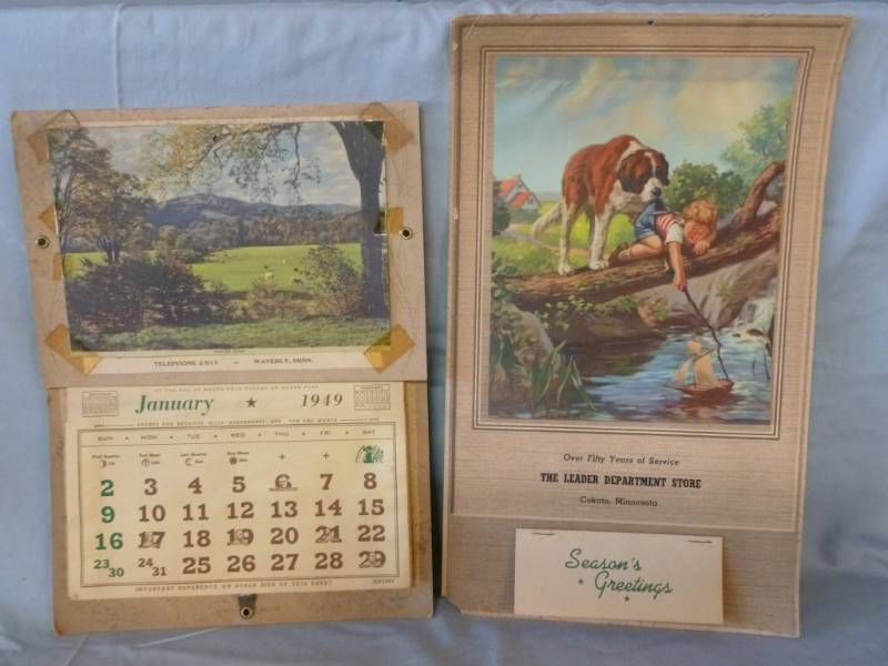 lot 134 image: Vintage Advertisement Calenders