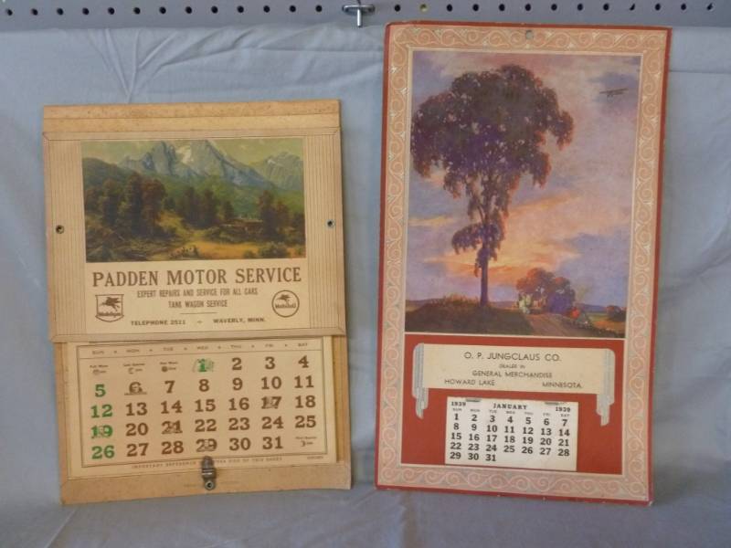lot 200 image: Vintage Advertisement Calenders