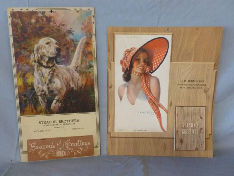 lot 201 image: Vintage Advertisement Calenders