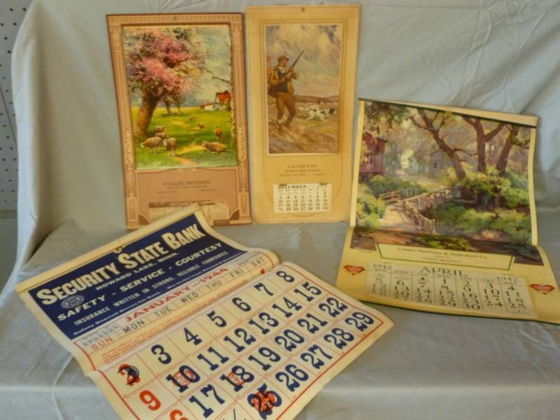 lot 205 image: Vintage Advertisement Calenders