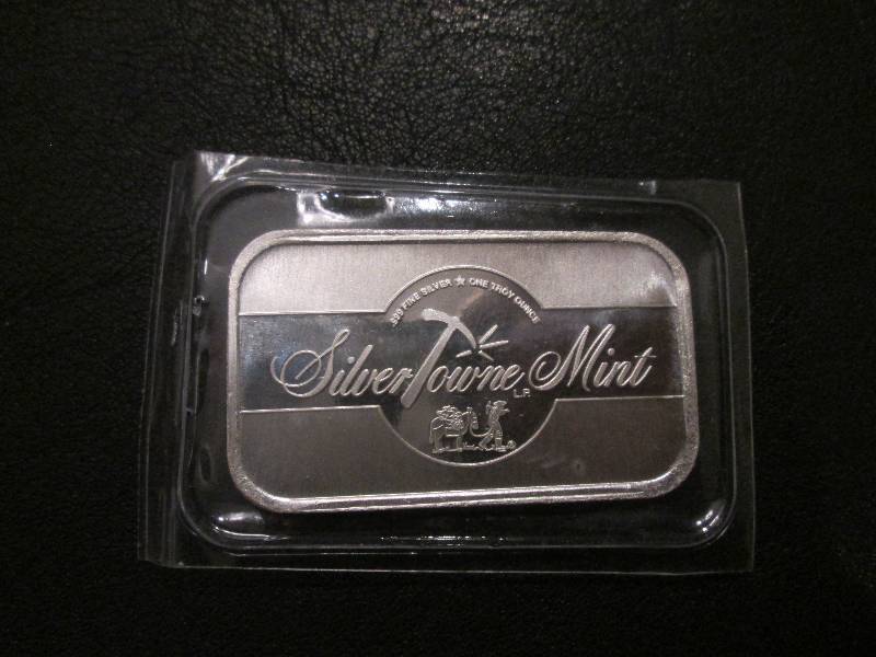 lot 6 image: Silver Towne Mint 1 oz .999 Silver ...