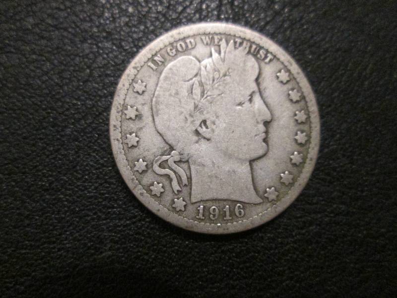 lot 19 image: 1916 D Quarter Dollar...