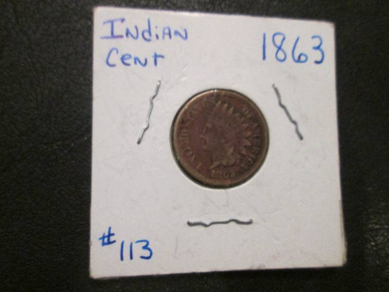lot 38 image: 1863 Indian Head Cent...