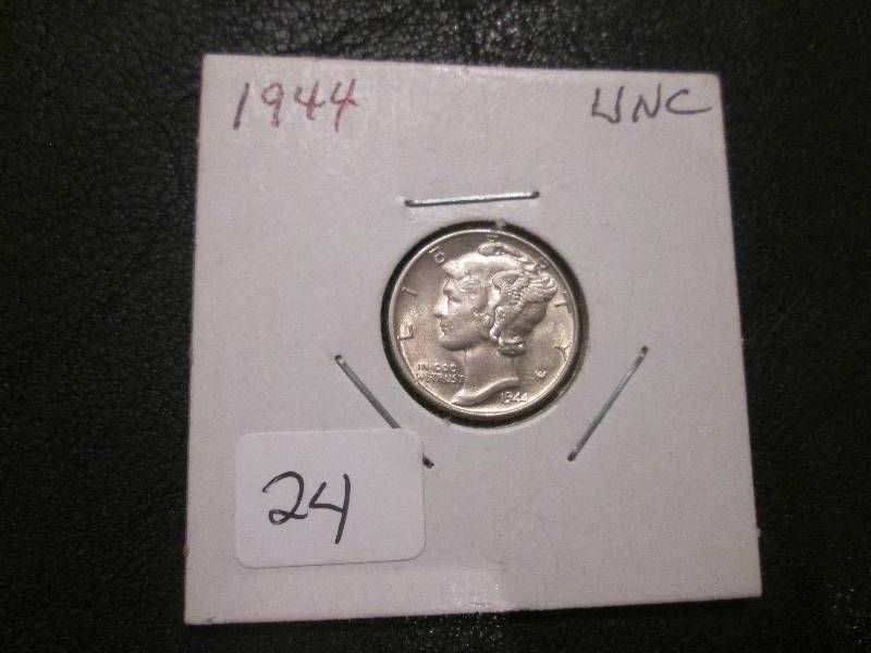 lot 40 image: 1944 Uncirculated Dime...