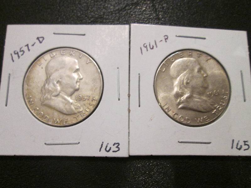 lot 48 image: 1957 D and 1961 Half Dollar...