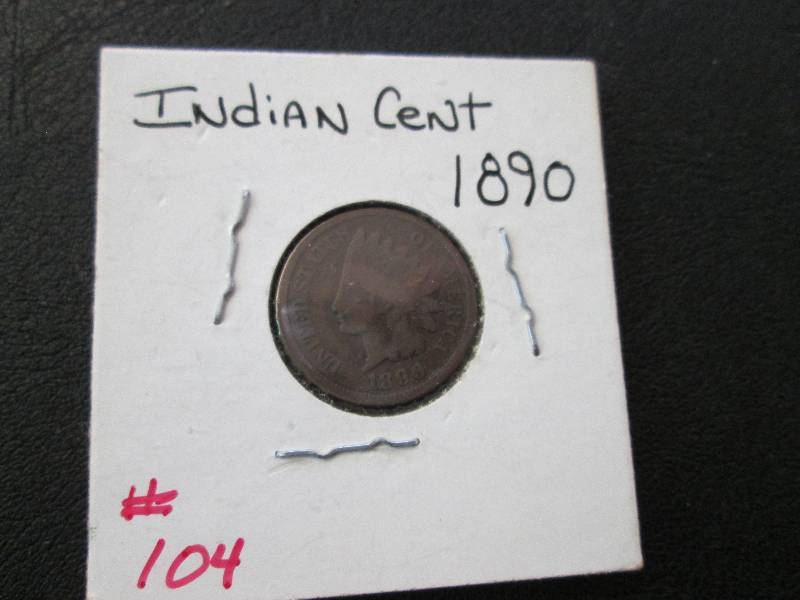 lot 85 image: 1890 Indian Head cent...