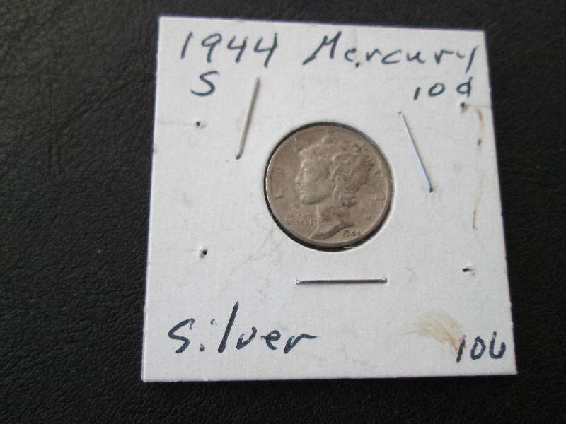 lot 90 image: 1944 S Mercury Dime...