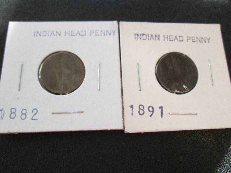 lot 105 image: 1882 1891 Indian Head penny...