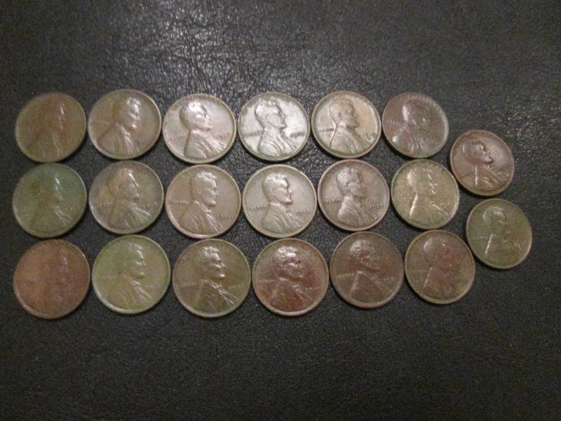 lot 144 image: 20 Wheat Pennies...