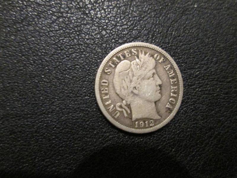 lot 160 image: 1912 D Full Liberty Dime VF...