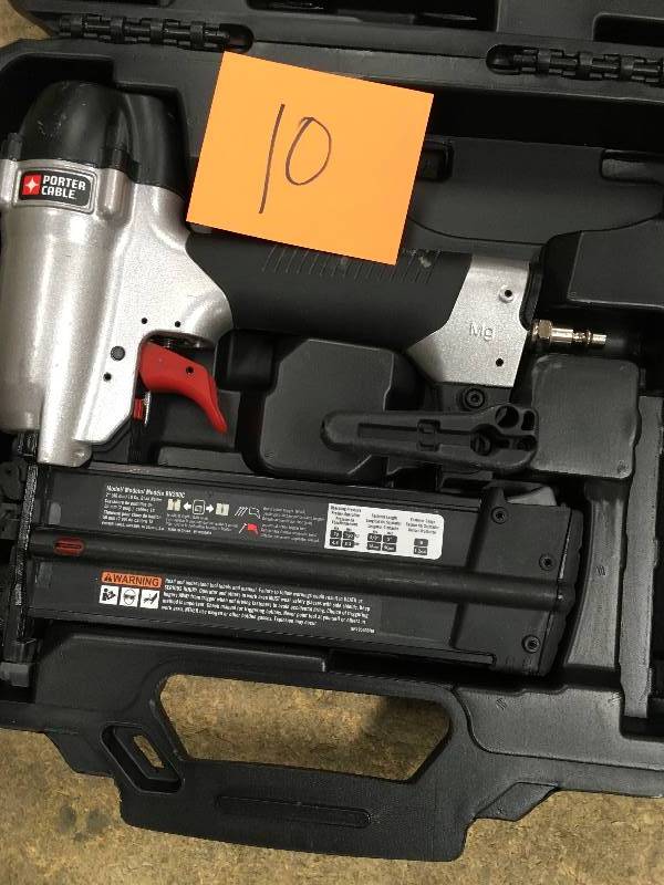 lot 10 image: Porter -Cable 18 Gage Pneumatic Brad Nailer Kit  open box not used