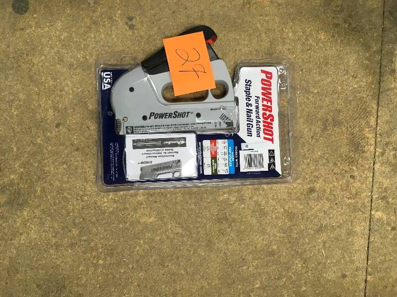 lot 27 image: Arrow Fastner PowerShot  Staple and Nail Gun  open box not used