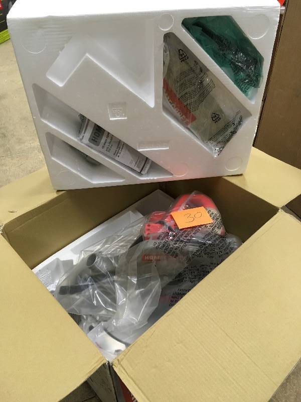 lot 30 image: HomeCraft 14 Amp 10 in. Compound Miter Saw with  Laser  open box not used