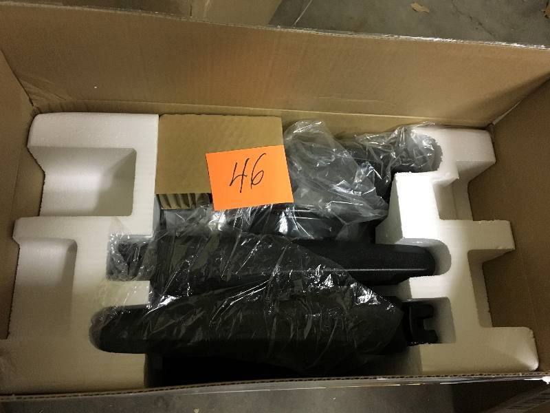 lot 46 image: George Foreman IndoorOutdoor Electric Grill in Black  open box not used