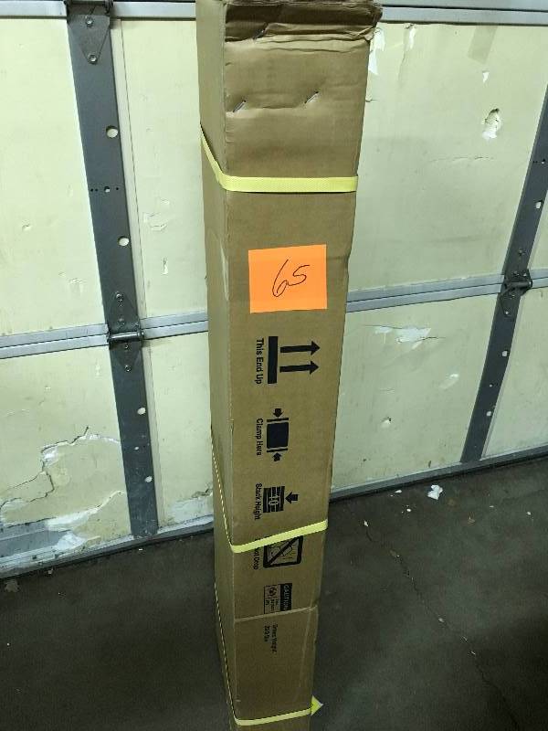 lot 65 image: Husky 52 in. Pegboard Back Wall for Tool Cabinet, Black  open box not used