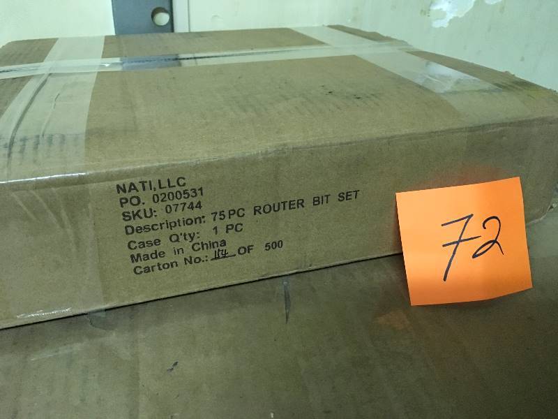 lot 72 image: Professional Woodworker 75-Piece Router Bit Set  open box not used