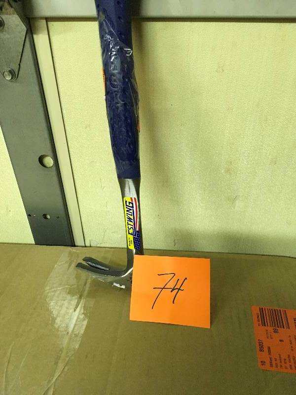 lot 74 image: Estwing 16 oz. Straight-Claw Hammer with Shock Reduction Grip new