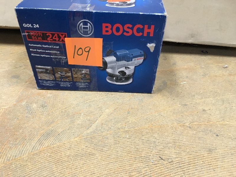 lot 109 image: NEW Bosch GOL 24 300 ft. 24x AutomatiB2B110c Optical Level