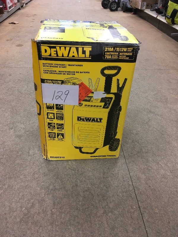 lot 128 image: Dewalt Battery Charger with Engine Start