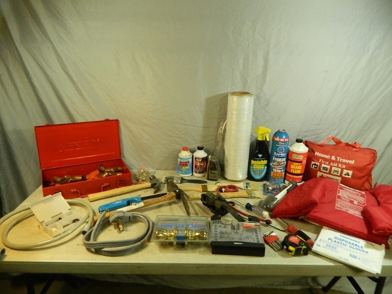 lot 44 image: Shop Supplies, Tools, First Aid Kit, More