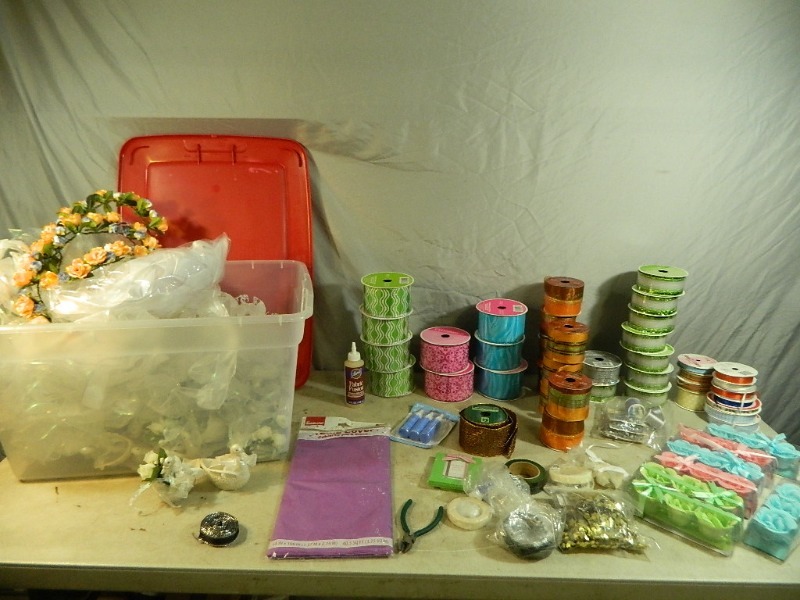 lot 76 image: Ribbon, Craft Items, More