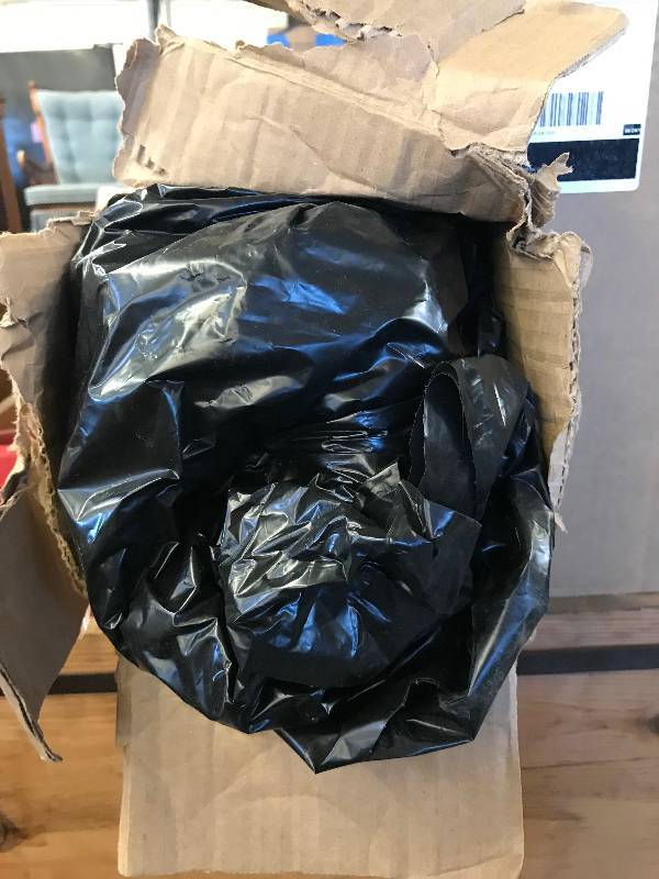 LARGE TRASH CAN LINERS, PLUMBING FITTINGS, AND OTHER