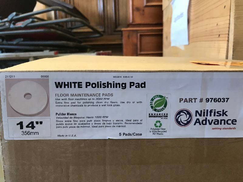 LOT OF 14 FLOOR SCRUBBER PADS